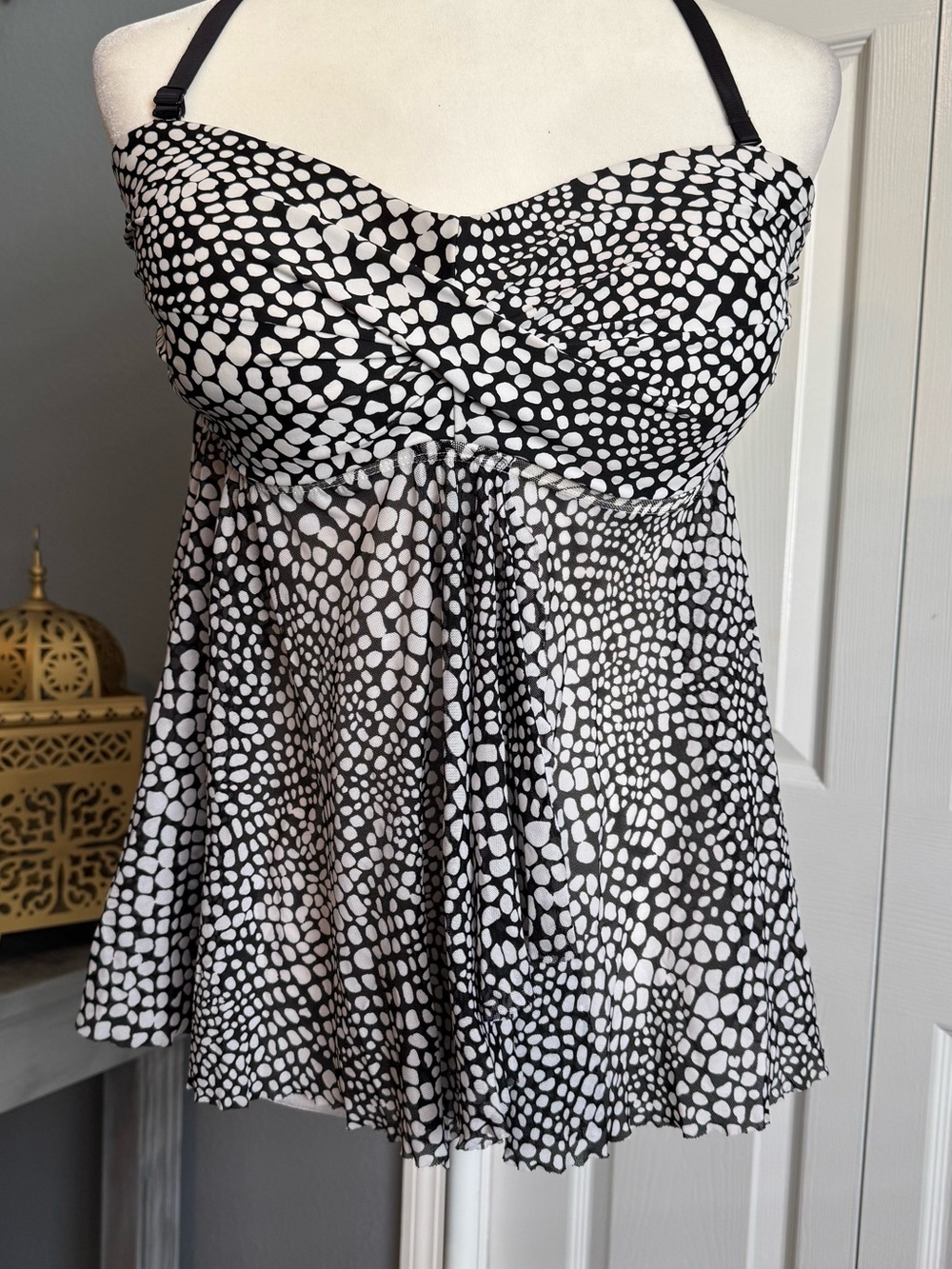 Merona Black & White Polka Dot Camisole Tank Top